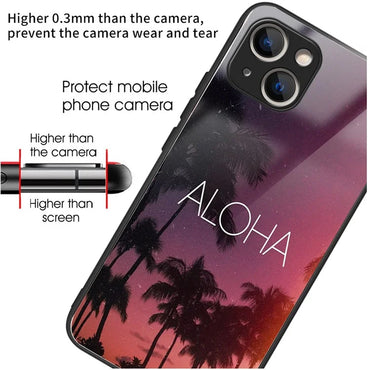 iPhone 15 Plus Case Tempered Glass ALOHA
