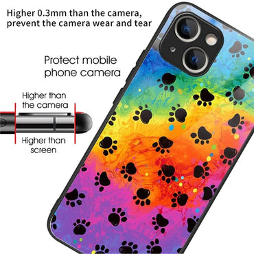 iPhone 15 Plus Case Tempered Glass Footprint