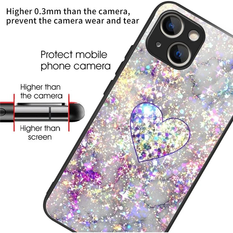 iPhone 15 Plus Case Tempered Glass Brilliant Heart