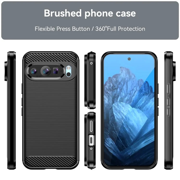 Pixel 9 Case Brushed Surface Carbon Fiber