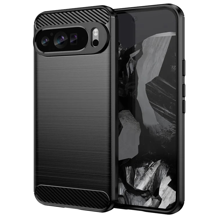 Pixel 9 Pro XL Case Brushed Surface Carbon Fiber