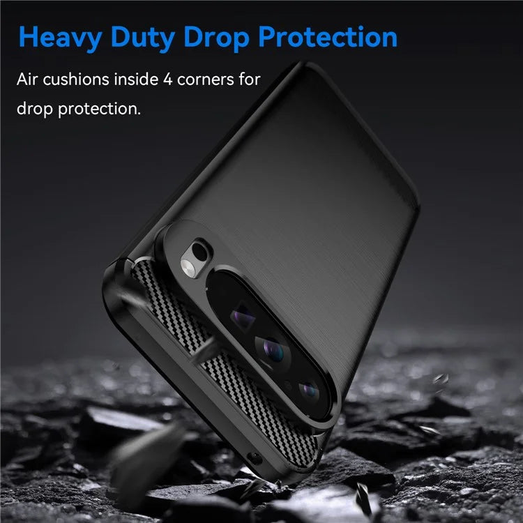 Pixel 9 Pro XL Case Brushed Surface Carbon Fiber