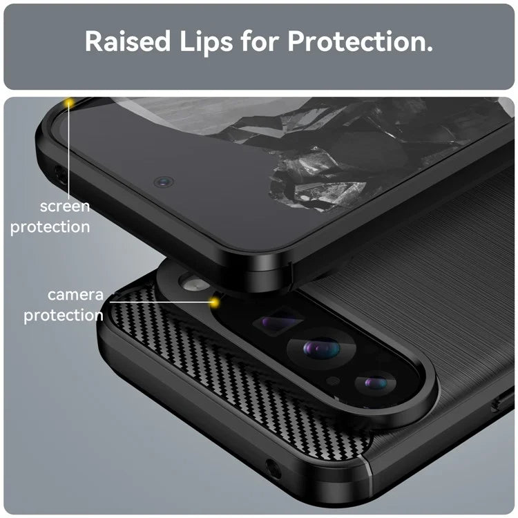 Pixel 9 Pro XL Case Brushed Surface Carbon Fiber