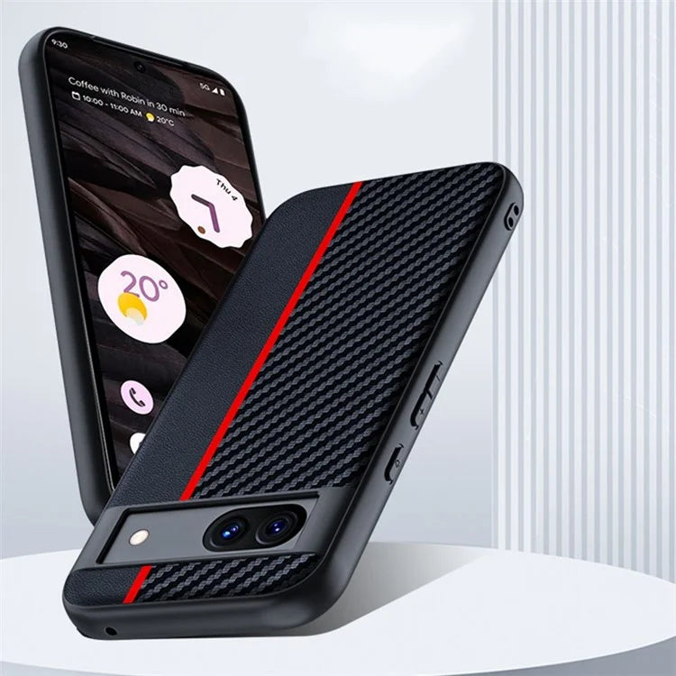 Pixel 8a Case Carbon Leather Mix