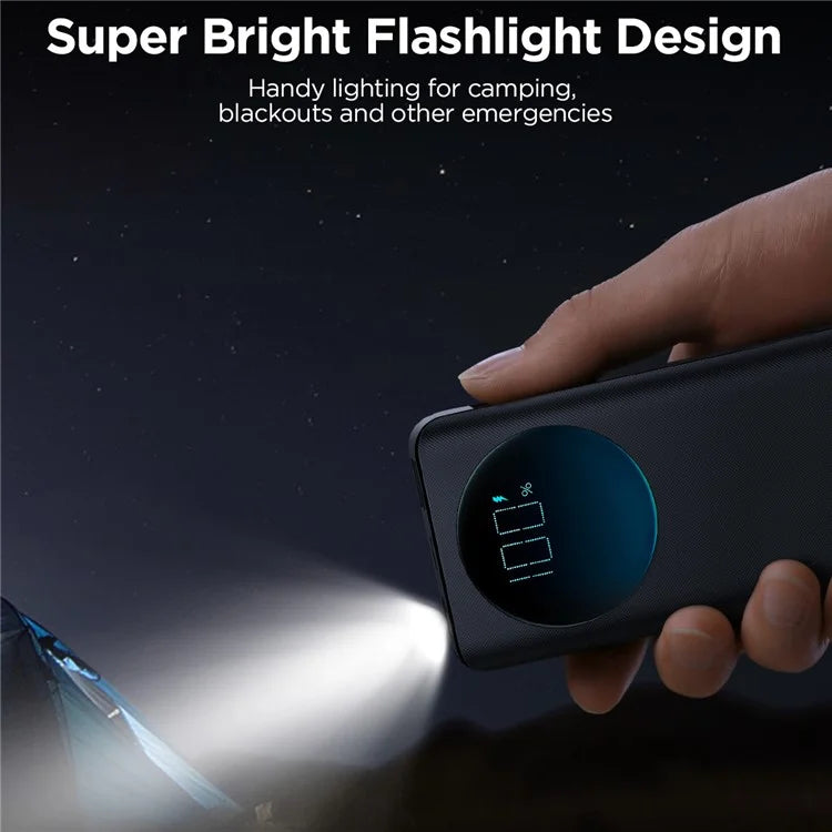 JR-30W Power Bank 30000mAh with Flashlight