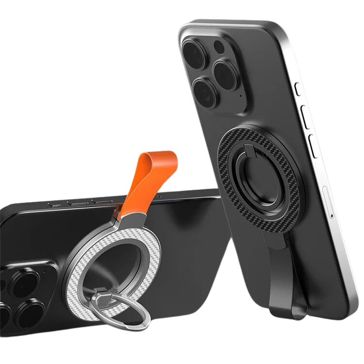 360-Magnetic Ring Holder Kickstand Carbon Fiber