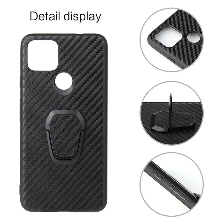 Pixel 4a 5G Case Carbon Fiber Kickstand