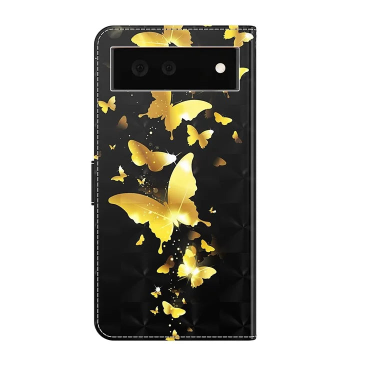 Pixel 6 Golden Butterfly Case Wallet