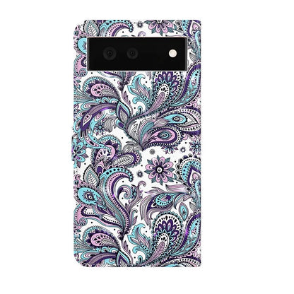 Pixel 6 Purple Impatiens Case Wallet