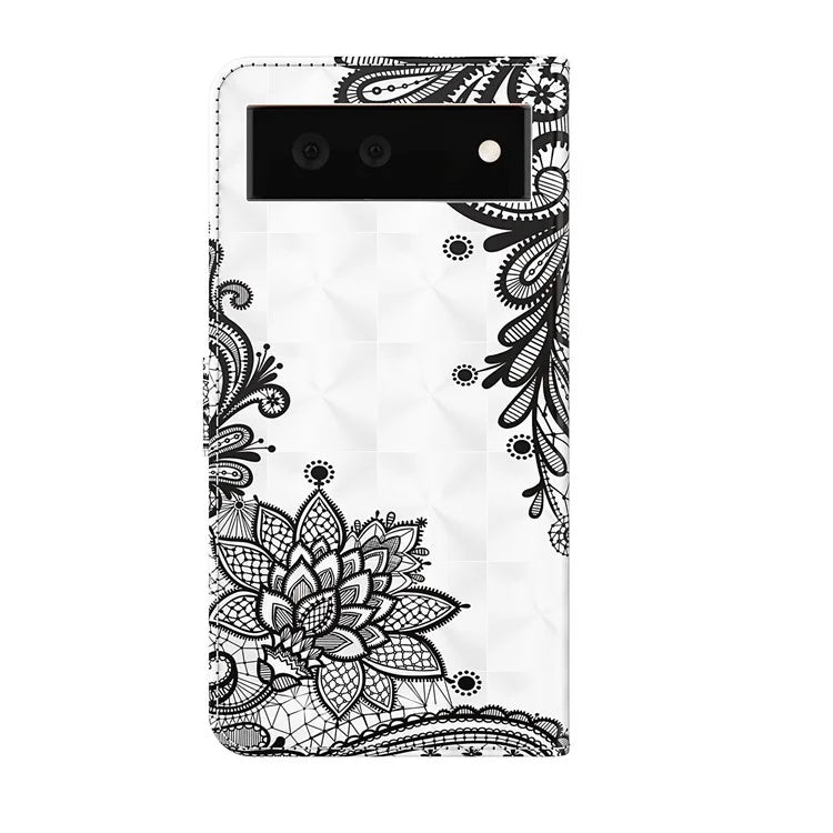 Pixel 6 Lace Flower Case Wallet