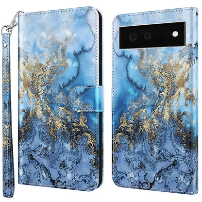 Pixel 6a Blue Valley Case Wallet