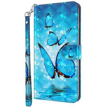 Pixel 6a Blue Butterfly Case Wallet