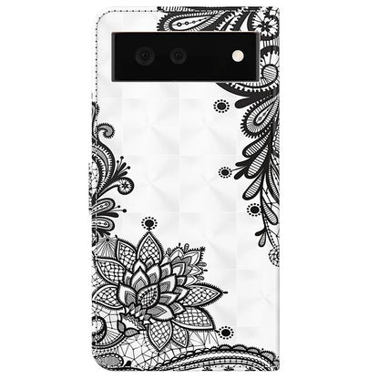 Pixel 6a Lace Flower Case Wallet