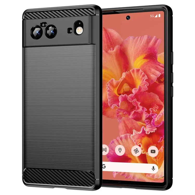 Pixel 6 Case Brushed Surface Carbon Fiber