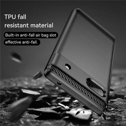 Pixel 6a Case Brushed Surface Carbon Fiber