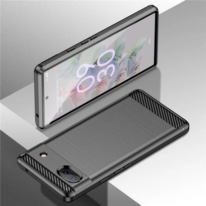 Pixel 6a Case Brushed Surface Carbon Fiber