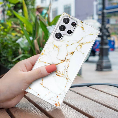 Samsung Galaxy S22 Ultra Ivory Luxe Marble Case