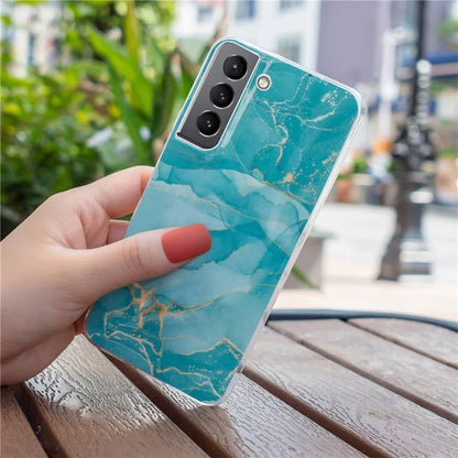 Samsung Galaxy S22 Celestial Breeze Marble Case