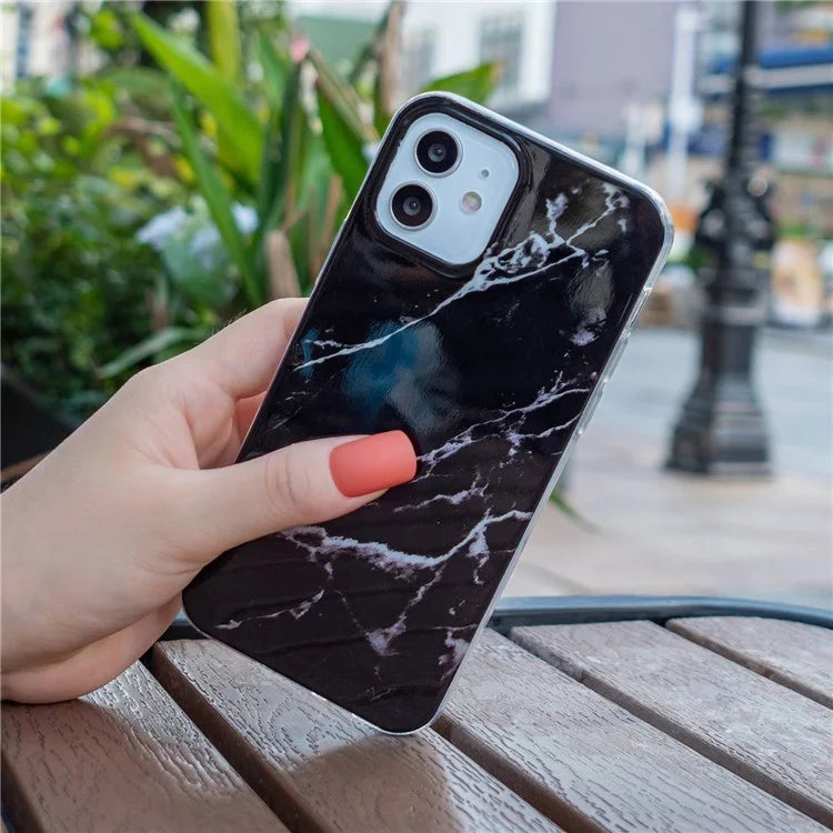 iPhone 12 Midnight Stone Marble Case