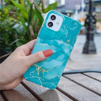 iPhone 12 Celestial Breeze Marble Case