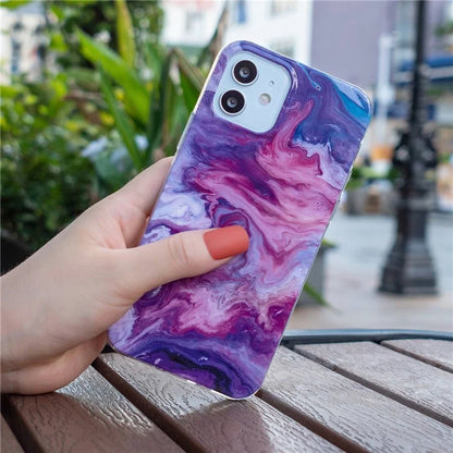 iPhone 12 Mystic Aura Marble Case