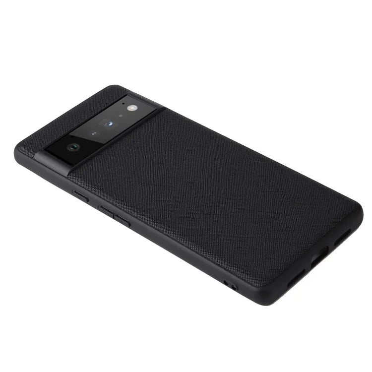 Pixel 6a Case Leather Coated Hybrid