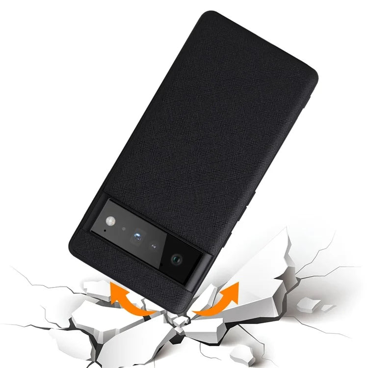 Pixel 6a Case Leather Coated Hybrid