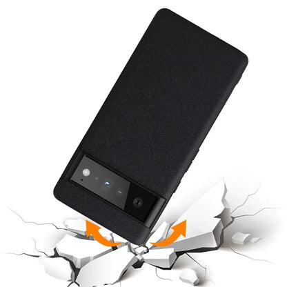Pixel 6a Case Leather Coated Hybrid