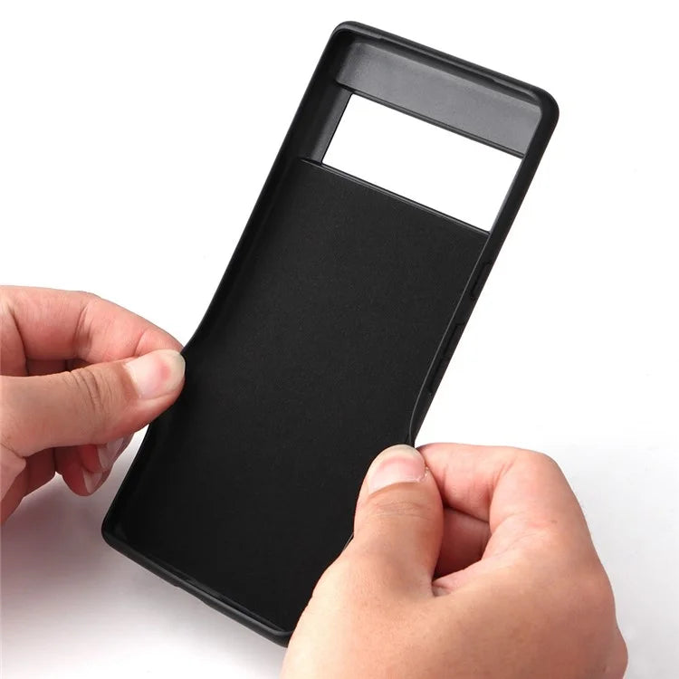 Pixel 6a Case Leather Coated Hybrid