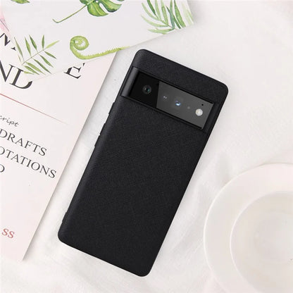 Pixel 6a Case Leather Coated Hybrid