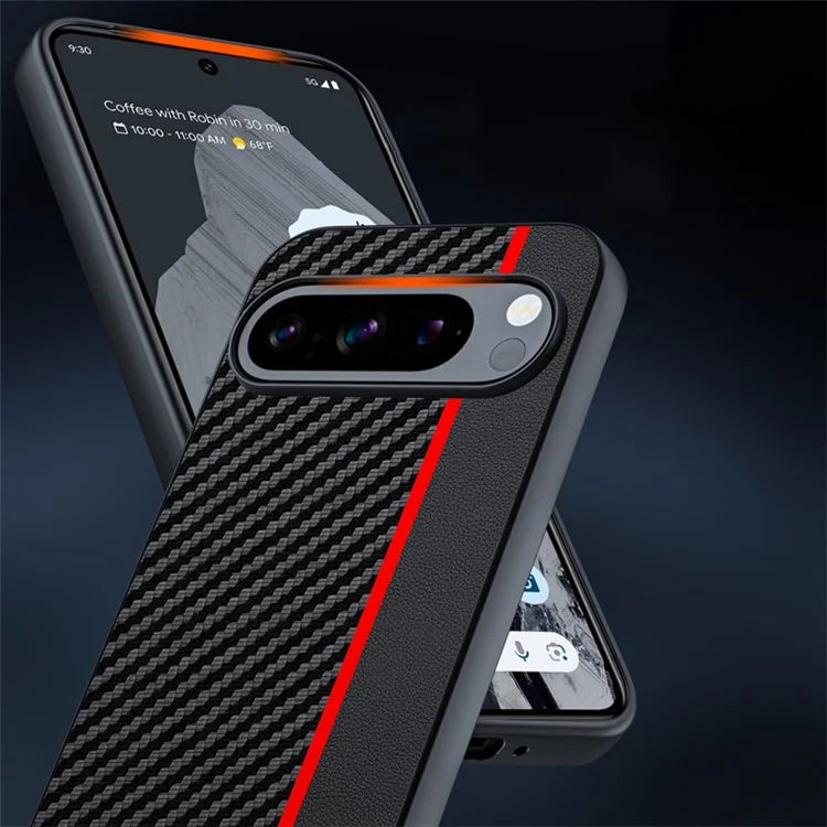 Pixel 9 Case Carbon Leather Mix