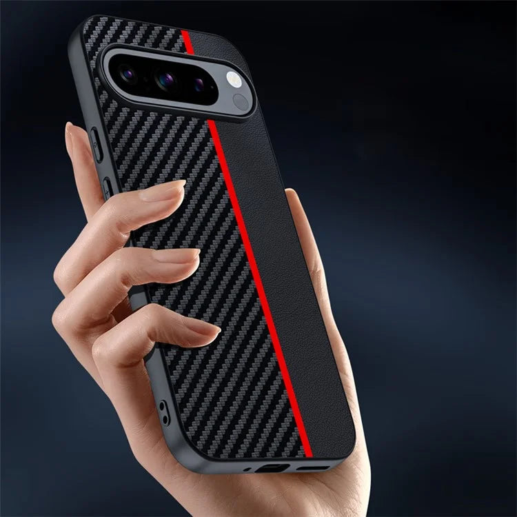 Pixel 9 Case Carbon Leather Mix