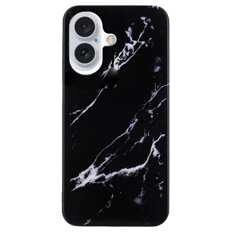 iPhone 16 Plus Midnight Stone Marble Case