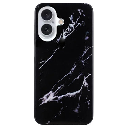 iPhone 16 Plus Midnight Stone Marble Case