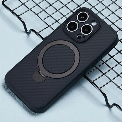 iPhone 16 Pro MagSafe Carbon Case with Ring Holder