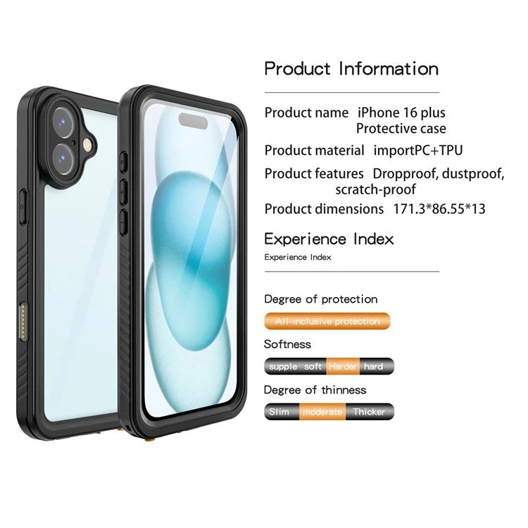 iPhone 16 Plus Waterproof Case IP68 FS Series