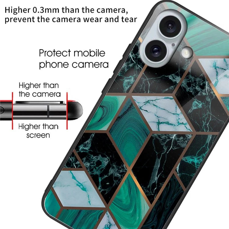 iPhone 16 Emerald Vein Marble Case