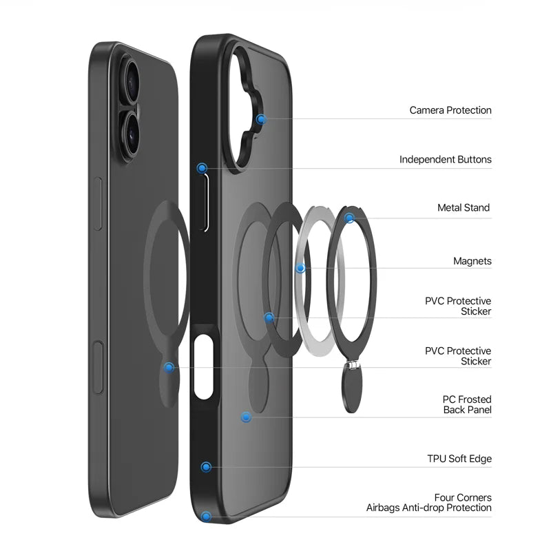 iPhone 16 Plus Oynx Black 360 MagSafe Case