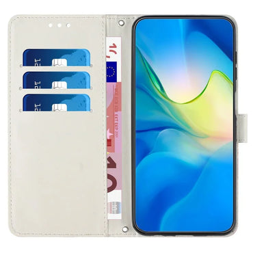 iPhone 16 Plus Leather Blue Marble Case Wallet