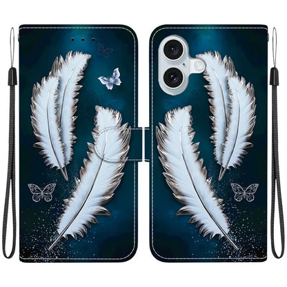 iPhone 16 Plus Butterfly Feather Case Wallet