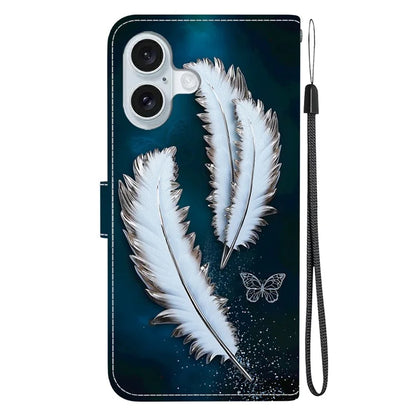 iPhone 16 Plus Butterfly Feather Case Wallet