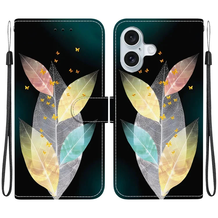 iPhone 16 Butterfly Leaves Case Wallet