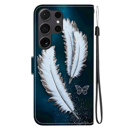 Samsung Galaxy S25 Ultra Butterfly Feather Case Wallet