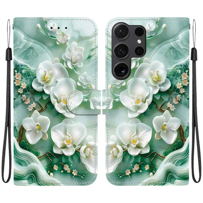 Samsung Galaxy S25 Ultra Jade Flower Case Wallet
