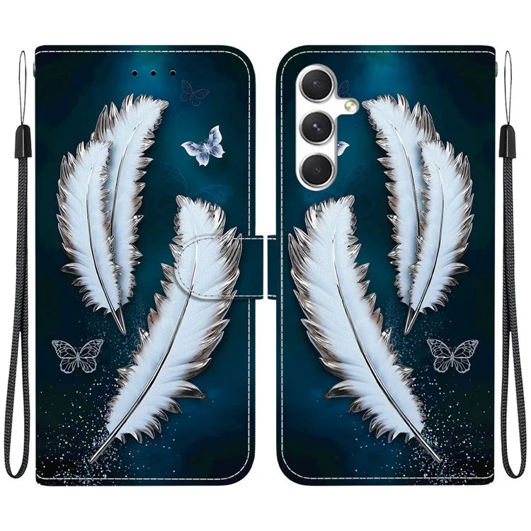 Samsung Galaxy S25 Plus Butterfly Feather Case Wallet