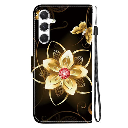 Samsung Galaxy S25 Plus Golden Flower Case Wallet