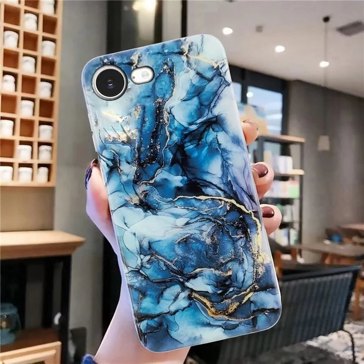 iPhone 16e Noble Navy Marble Case