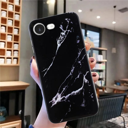 iPhone 16e Midnight Stone Marble Case