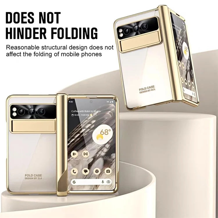 Pixel Fold Case Electroplating Tempered Glass