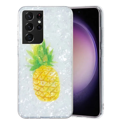 Samsung Galaxy S21 Ultra White Pine Marble Case